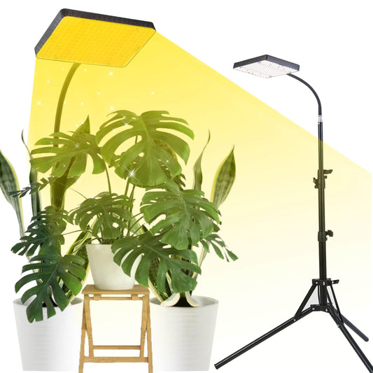 FECiDA Sunlight Plant Grow Light with Tripod Stand, 25 Watt Grow Lights for Indoor Plants, Seed Starting, Daisy Chain Function, Plug and Play, 24"-64" Height Adjustable