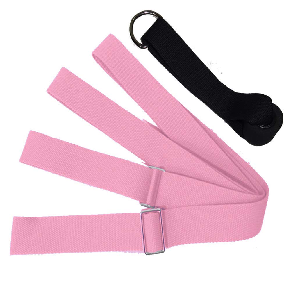 Leg Stretch Band - to Improve Leg Stretching - Easy Install on Door - Perfect Home Equipment for Ballet, Dance and Gymnastic Exercise Flexibility Stretching Strap Foot Stretcher Bands (Pink)