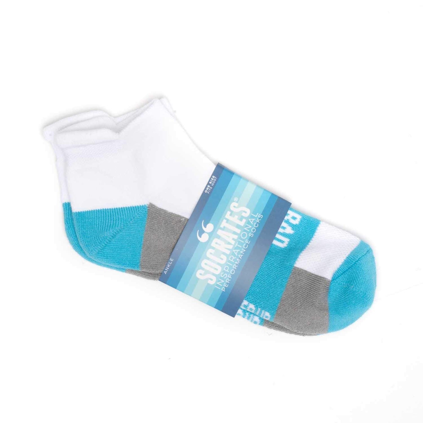 Gone For a Run Inspirational Ankle Socks for Women - Affirmation - Fun Running Socks - Runners Gifts & Motivation - Mother Runner (Teal)