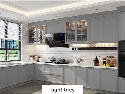 15.8" x400"Grey Wallpaper Self Adhesive Film Peel and Stick Wallpaper Grey Adhesive Paper Waterproof Removable DIY Decorative for Kitchen Cabinet Countertops Shelf Liner Upgrade Thicker