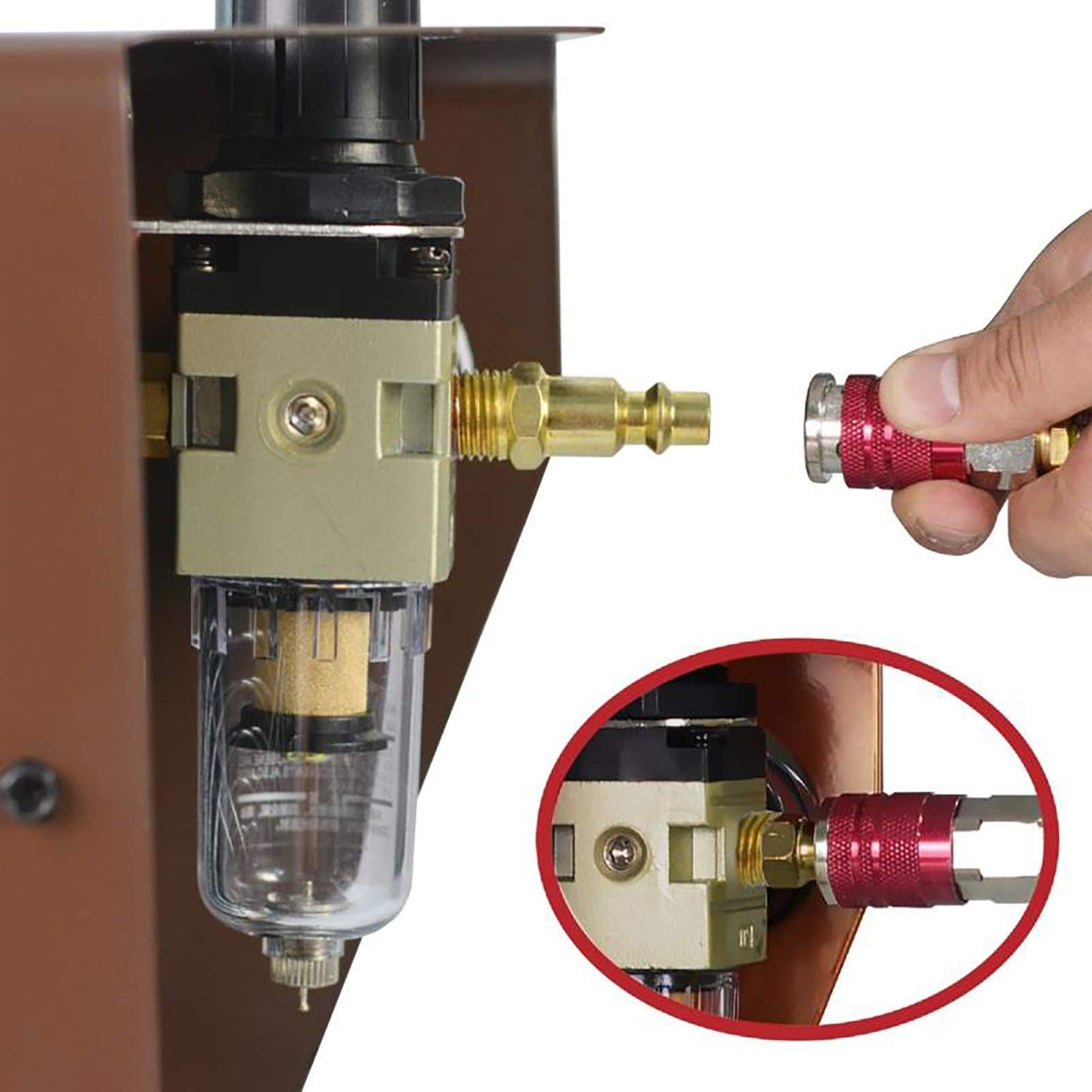 Lotos LT3500 35 Amp Air Plasma Cutter, 2/5 Inch 10 mm Clean Cut, 110V/120V Input with Pre Installed Air Filter Regulator with NPT Quick Connector, Brown