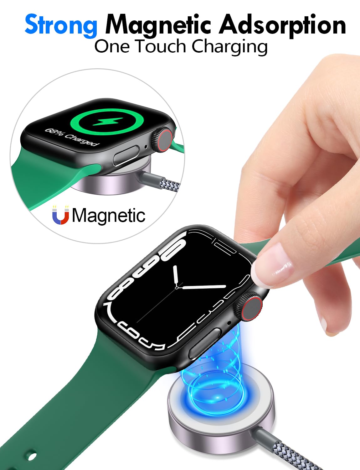 2Pack Multi Fast Charging Cable for Travel Vacation Essentials,Apple Watch Charger,iPhone Charger [3-in-2] USB A/Type C/Lightning Cable for iWatch,iPhone 16-11,Nintendo Switch,Airpods,Car,Camping-4FT