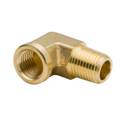 Legines 1/4 Inch Brass Street 90 Degree Elbow 1/4" NPT Male x 1/4" NPT Female Forged Pipe Fitting (Pack of 2)