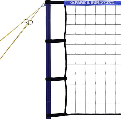 Park & Sun Sports Spiker Sport: Portable Outdoor Volleyball Net System, Blue, 32L x 3H feet
