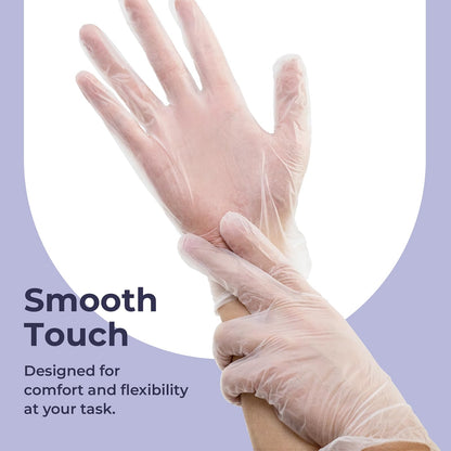 Fit Meal Prep 200 Pack Disposable Food Prep Vinyl Gloves Medium Food Safe Glove Household Cleaning Gloves for Cooking, Kitchen