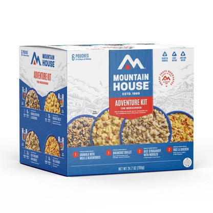 Mountain House Adventure Weekender Kit | Freeze Dried Camping & Backpacking Food | 12 Servings