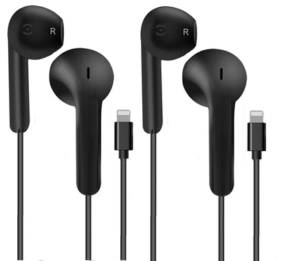 iPhone Wired Earbuds wtih Lightning Connector, Apple MFi Certified in Ear Earphones with Microphone Compatible with iPhone 14 13 12 11 Pro Max X XS XR 8 7 Plus (Black)