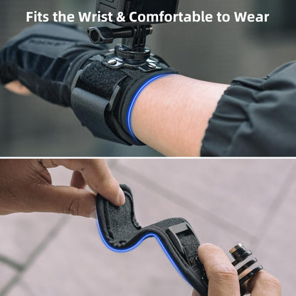 SUREWO Wrist Strap Mount Compatible with GoPro Hero 13/12/11/10/9/8/7//6/5 Black,DJI Osmo Action 5 pro/4/3,Insta 360 ONE R,AKASO/Campark and More