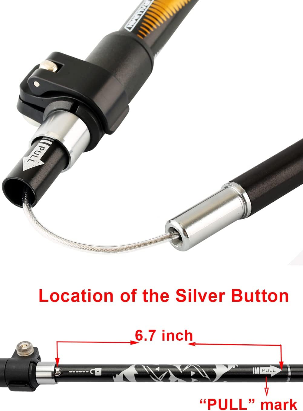 A ALAFEN Aluminum Collapsible Ultralight Travel Trekking Hiking Pole for Men and Women