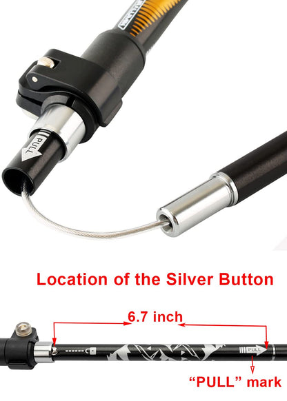 A ALAFEN Aluminum Collapsible Ultralight Travel Trekking Hiking Pole for Men and Women