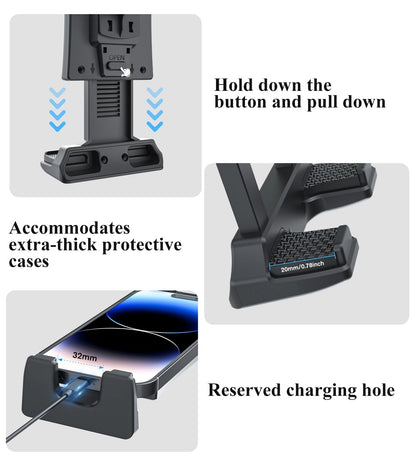 OHLPRO Car Tablet Holder - Heavy Duty Drill Base, Tablet Mount for Truck Compatible with iPad Samsung Tab 5"-13" Tablet and Phone, iPad Stand for Wall/Business/Vehicle/Desktop, etc.