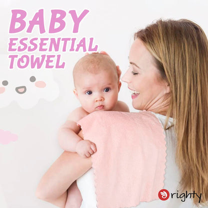 Orighty Burp Cloths, Super Soft & Highly Absorbent Coral Fleece, 20 x 10 Inch Gentle & Large Burp Rugs for Baby Sensitive Skin - Burping Cloths for Newborn Essential, 8 Pack