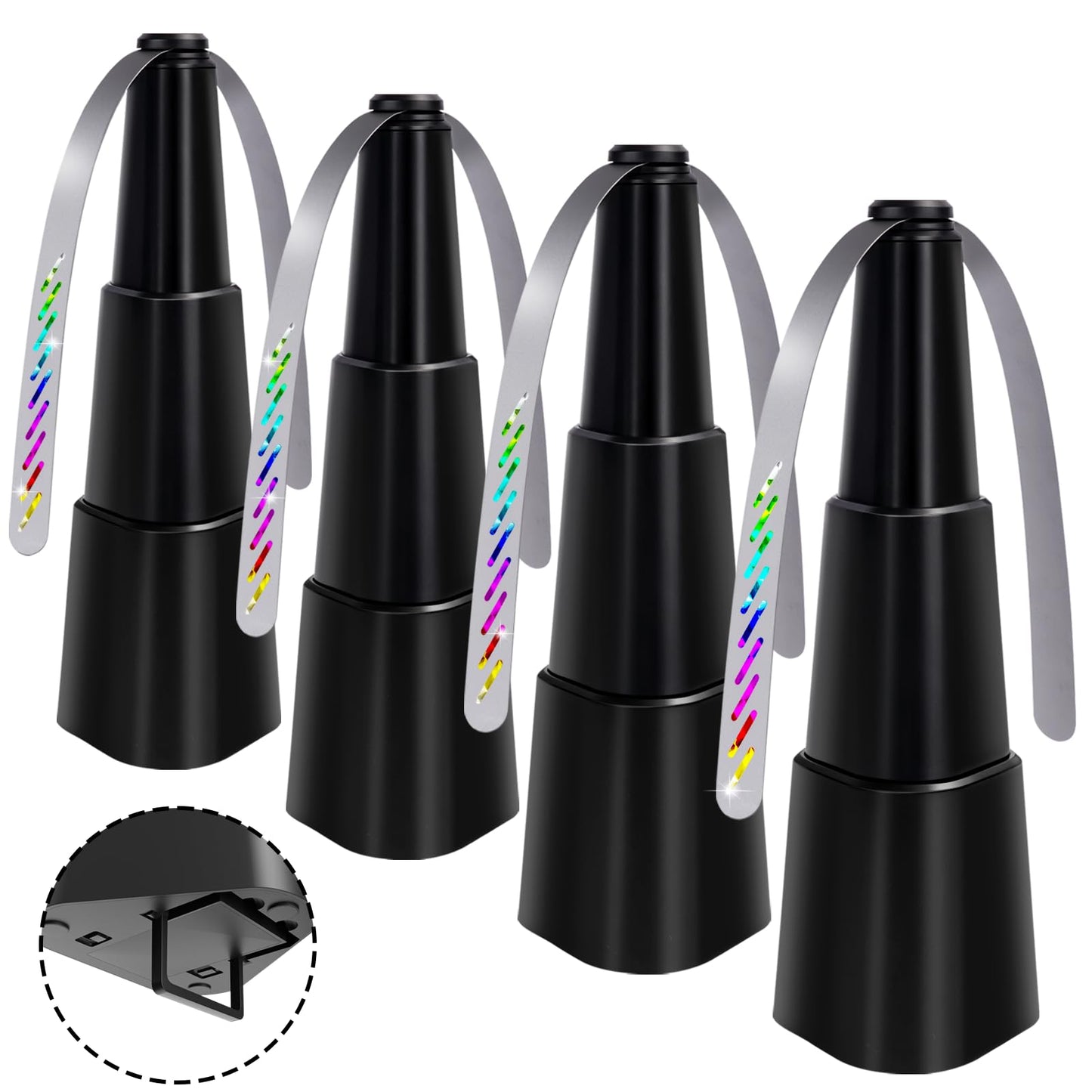 KTDRJN Fly Fans for Tables,Food Indoor Outside,4 Pack Portable Outdoor Picnic Fan,Batteries Powered Table Restaurant, Party, Home,Outdoor Dinner(Black)