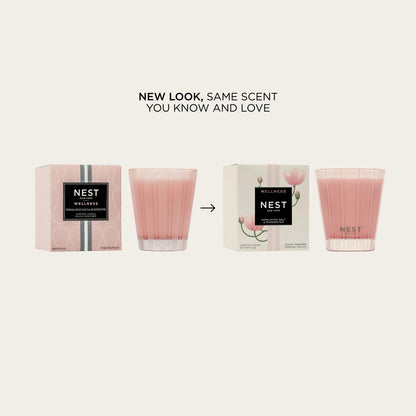 NEST New York Scented Classic Candle, Himalayan Salt & Rosewater - 8.1 oz - Up to 60-Hour Burn Time - Reusable Glass Vessel