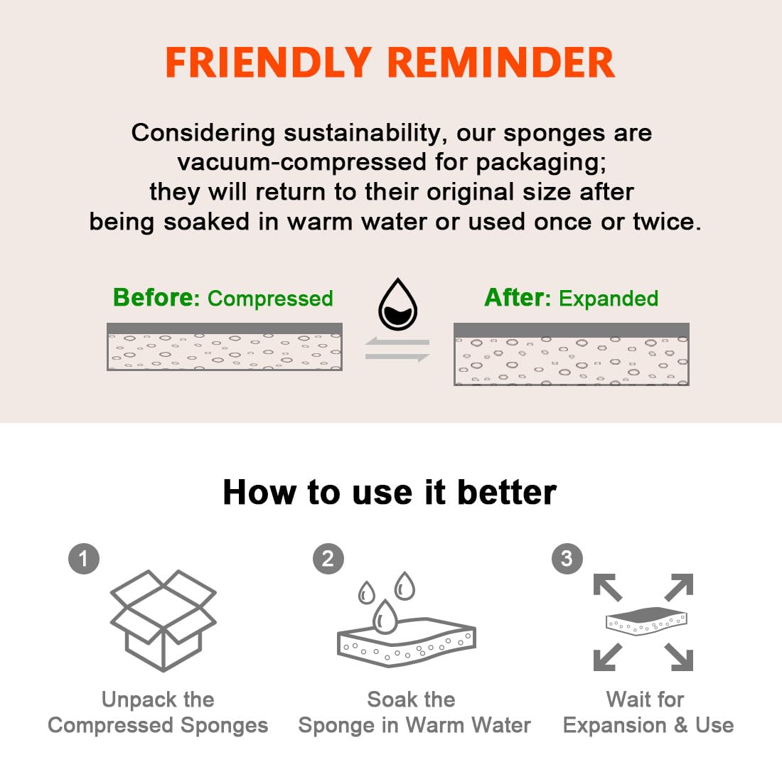 AIDEA Sponges Non Scratch, 12Count, Natural Sponge for Non Stick Cookware, Sponges Kitchen, Cellulose Scrub Sponge for Dishes, Cleaning Power for Kitchen, Bathroom, Household