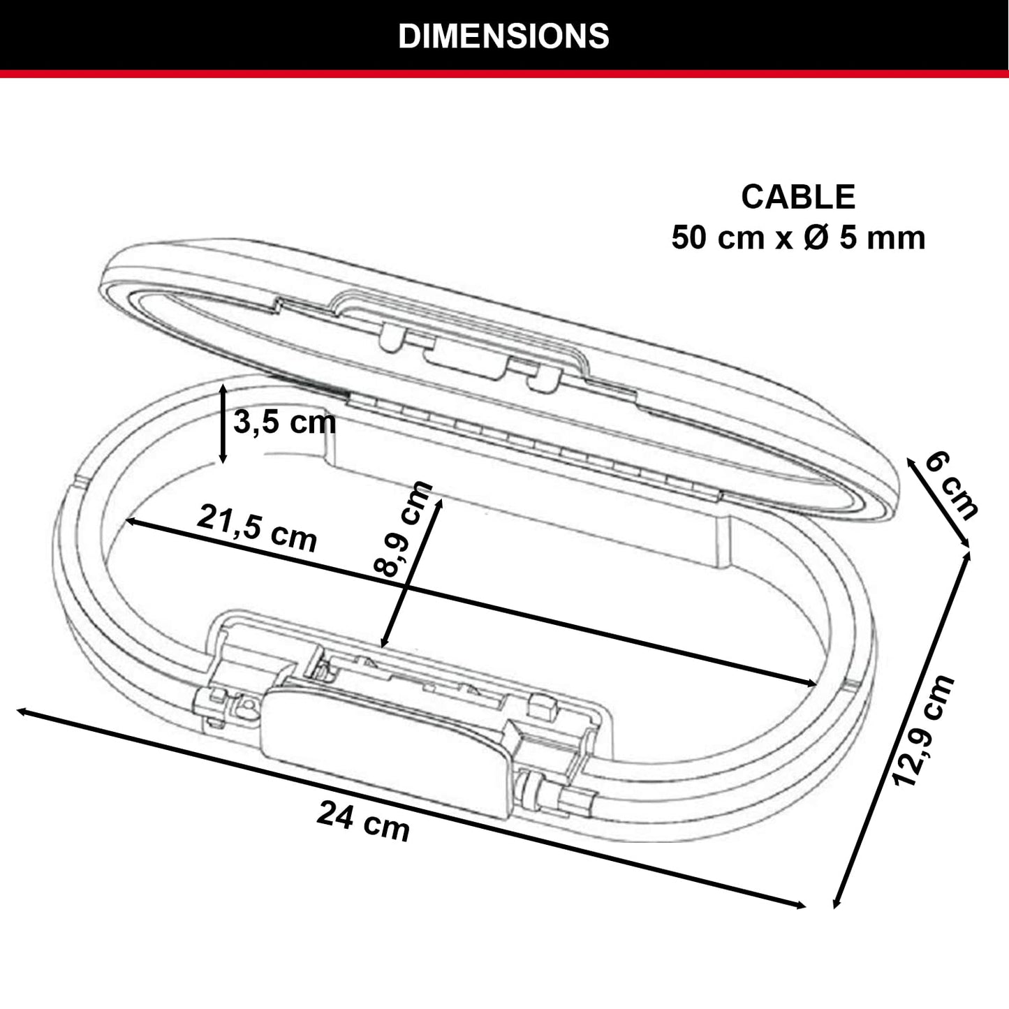 Master Lock Mini Travel Safe with Cable - 5900EURD