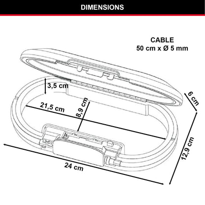 Master Lock Mini Travel Safe with Cable - 5900EURD
