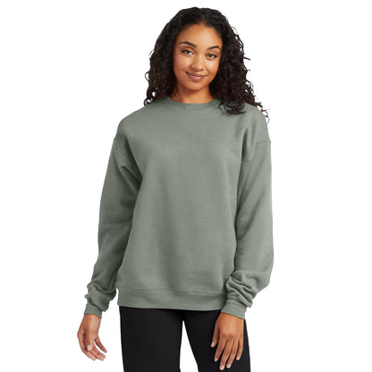 Hanes Mens Ecosmart Fleece Sweatshirt, Cotton-blend Pullover, Crewneck For Men, 1 Or 2 Pack, Stonewashed Green - 1 Pack, Large US