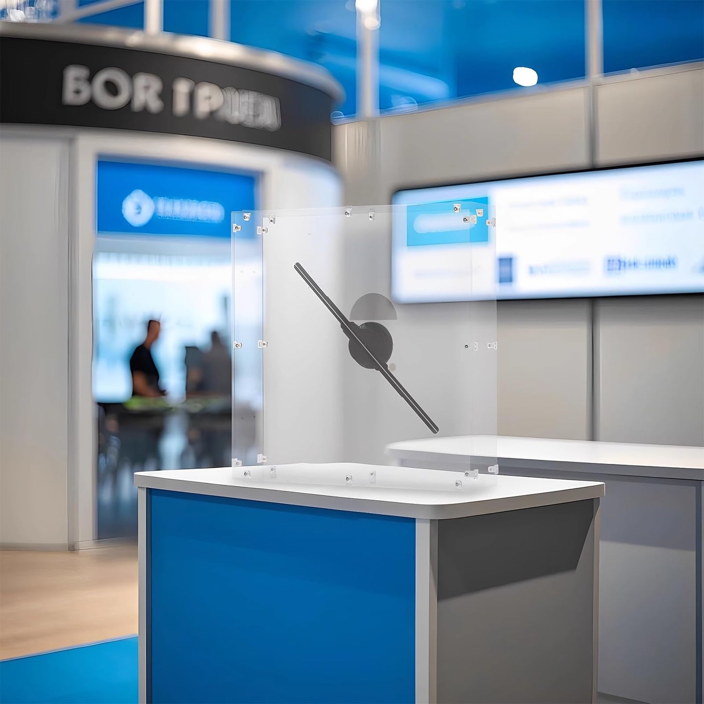 3D Hologram Fan, 42CM 3D Hologram Projector HD LED Holographic Christmas Tree Advertising Display with Remote and Bluetooth and WiFi,1500 Video Library and for Business,Bar,Halloween Missyou 16.5 Inch