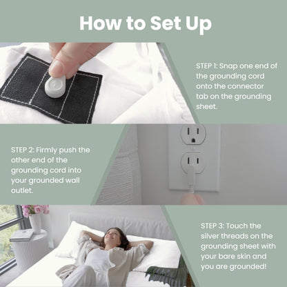 GLUYOHEY Grounding Fitted Sheets, Queen Size, 90% Organic Cotton + 10% Pure Silver Fiber, Earthing Bed Sheet with Connect Cord, Conductive Grounding Sheet for Better Sleep, Off White