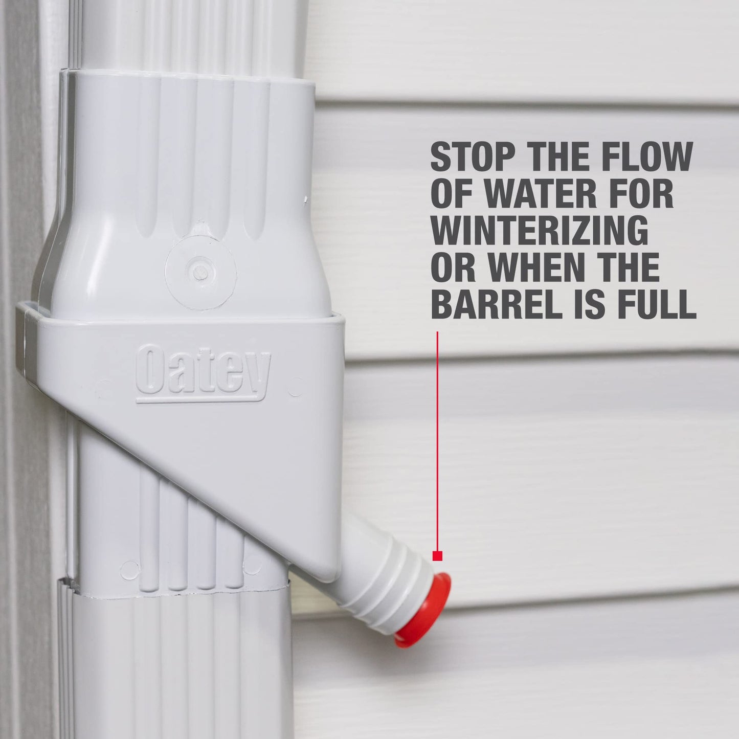 Oatey Mystic Rainwater Collection System, 2 in. x 3 in., White