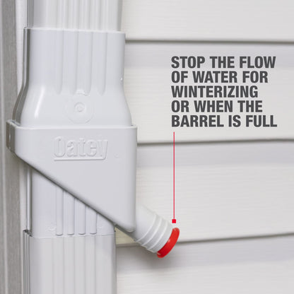 Oatey Mystic Rainwater Collection System, 2 in. x 3 in., White