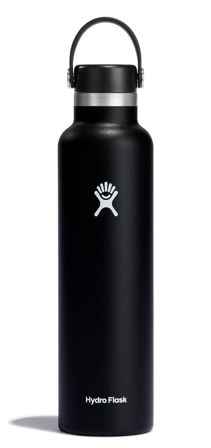 Hydro Flask Water Bottle - Insulated Stainless Steel - Non Spill, Leakproof in 24 Oz Black