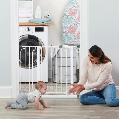 Regalo 38.5-Inch Extra Wide Baby Gate – Pressure Mount Baby and Pet Safety Gate for Bottom of Stairs & Doorways – Tested and Trusted, American Designed, American Owned