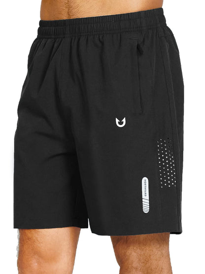 NORTHYARD Men's Athletic Running Shorts Quick Dry Workout Shorts 7"/ 5"/ 9" Lightweight Sports Gym Basketball Tennis Hiking Exercise Black L