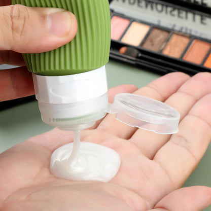 Mrsdry Travel Bottles for Toiletries, Tsa Approved 2oz Travel Bottles, BPA Free Leak Proof Travel Size Toiletry Containers, Refillable Travel Accessories with Toiletry Bag for Shampoo Liquid (4 Pack)