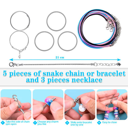 AIPRIDY 150 Pieces Charm Bracelet Making Kit,Unicorn Mermaid Crafts Gifts Set Can Inspires Imagination and Creativity,Jewelry Making Kit Perfect Gifts for Girls 5-12 Years Old (150 Pieces)