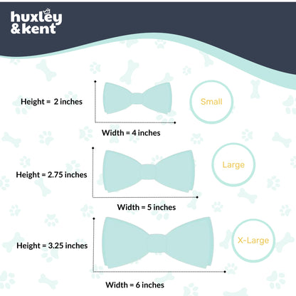 Huxley & Kent Pet Bow Tie for Dogs & Cats - Adjustable Collar Accessory - Cute & Comfortable for Holidays & Celebrations - Navy Check, Large
