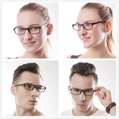 Reader +1.50 Black Rectangle Full Rim Anti Reflective Men Women Eyeglasses Reading Comfortable stylish glasses