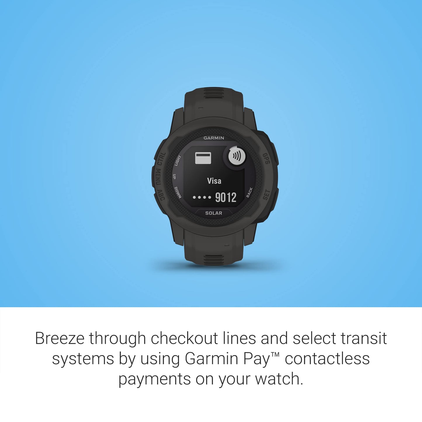 Garmin Instinct 2S Solar, Smaller-Sized GPS Outdoor Watch, Solar Charging Capabilities, Multi-GNSS Support, Tracback Routing, Graphite, 40 MM