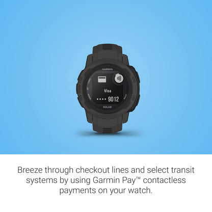Garmin Instinct 2S Solar, Smaller-Sized GPS Outdoor Watch, Solar Charging Capabilities, Multi-GNSS Support, Tracback Routing, Graphite, 40 MM