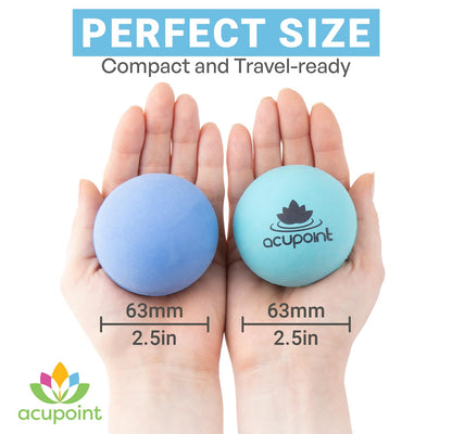 Acupoint Physical Massage Therapy Ball Set - Ideal for Yoga, Deep Tissue Massage, Trigger Point Therapy and Myofascial Release Physical Therapy Equipment