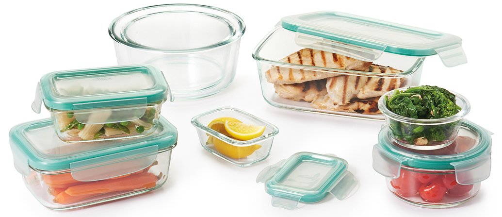 OXO Good Grips 3.5 Cup Smart Seal Airtight Glass Rectangle Food Storage Container