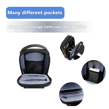 Rcrirth Sling Bag for Men | Anti-theft Crossbody Bag - PU Leather Crossbody Shoulder Chest Bag for Daily use