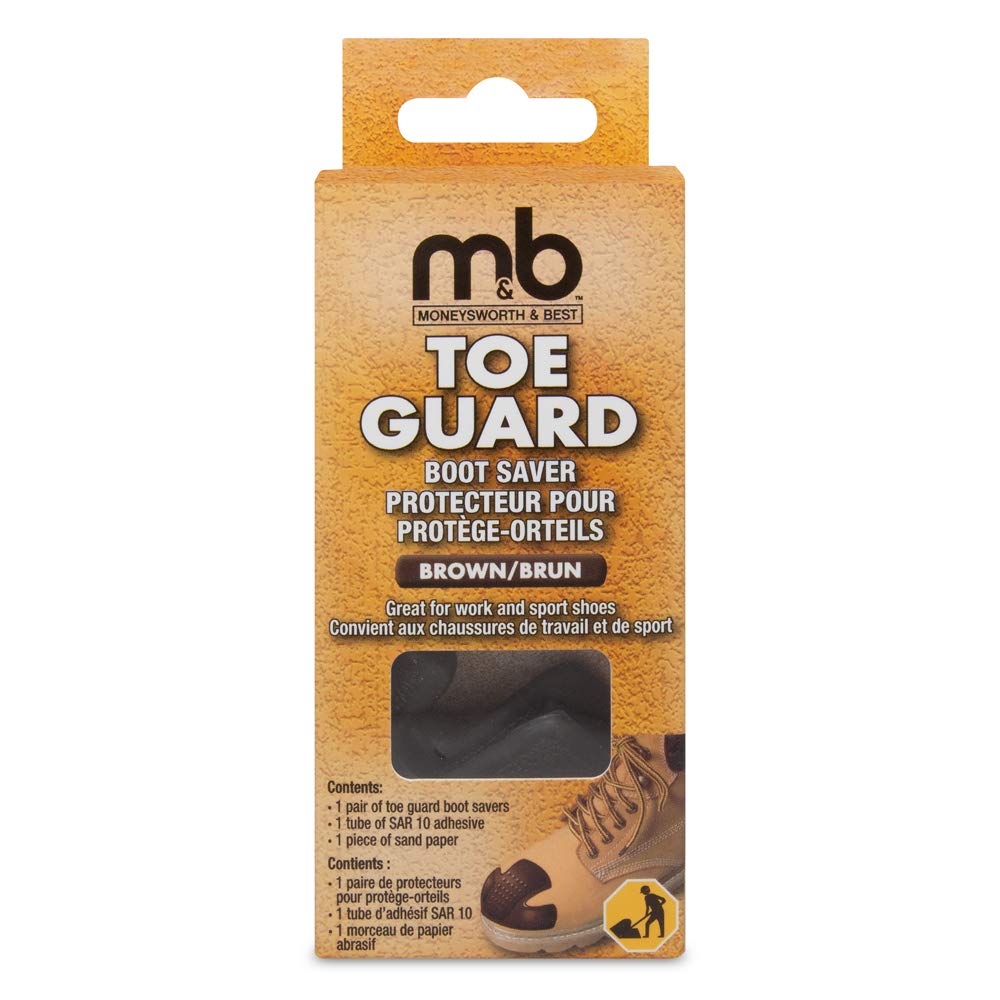 Moneysworth & Best Toe Guard Boot Saver, Brown, Large