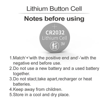 40 Pack CR2032 Batteries, 3V Lithium Coin Battery for Small Electronic Devices, 5 Year Shelf Life