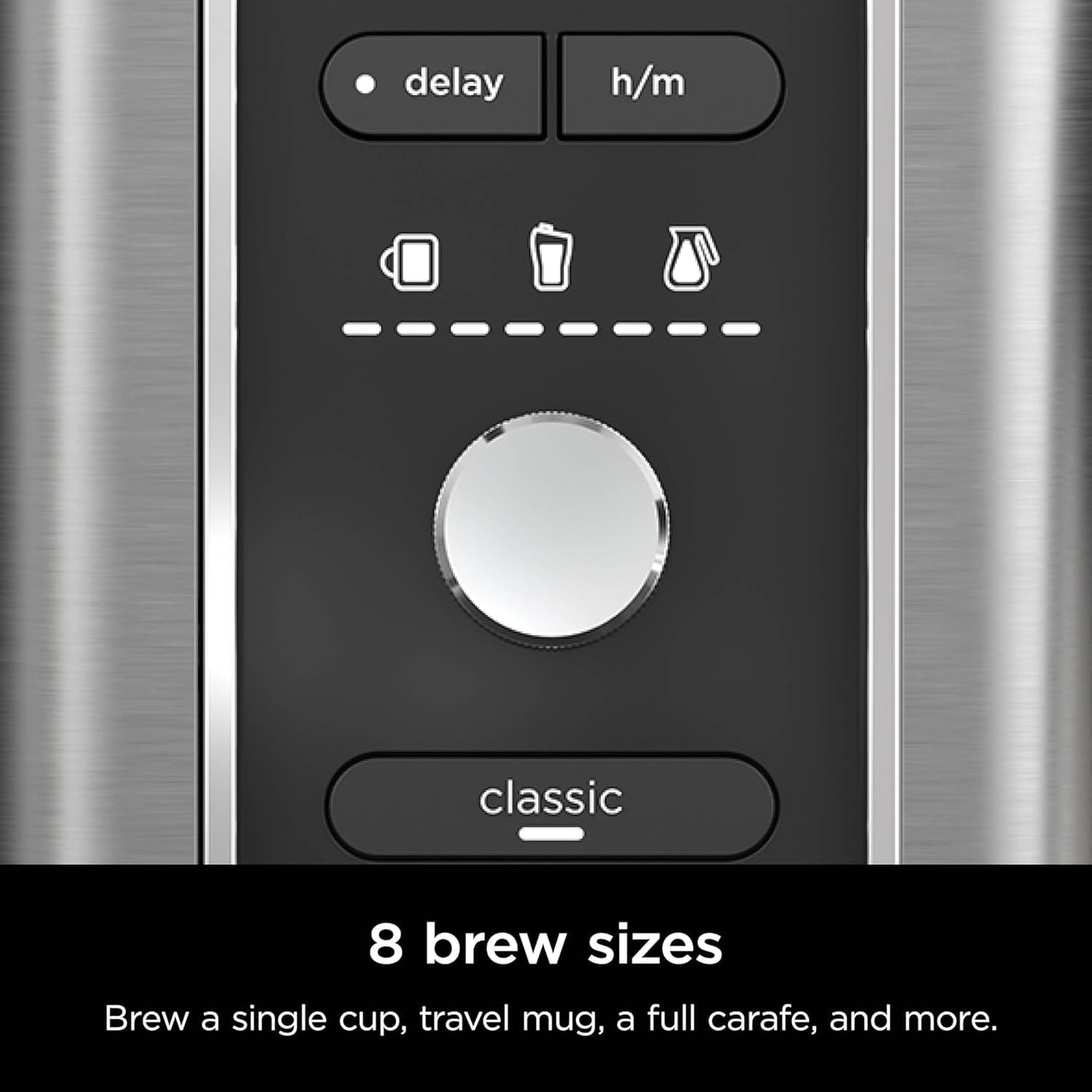 Ninja CM371 Hot & Iced XL Coffee Maker with Rapid Cold Brew, 4 Brew Styles, 8 Sizes Small Cup to Travel Mug, Single-Serve and 12-Cup Carafe, Permanent Filter, Removable Reservoir, Black (Renewed)