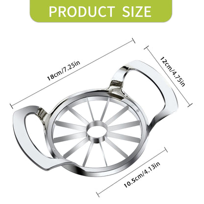 LIIGEMI Apple Slicer,12-Blade Extra Large Apple Corer, Heavy Duty Stainless Steel Apple Cutter and Divider，Easy to Use, Time-Saving.