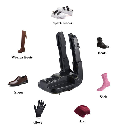 AIWOTOWOW Portable Electric Shoes Boots Dryer Warmer Adjustable Foldable Rack