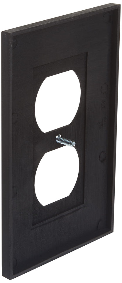 Amerelle 43DVB English Garden Wallplate, 1 Duplex, Cast Metal, Aged Bronze, 1-Pack