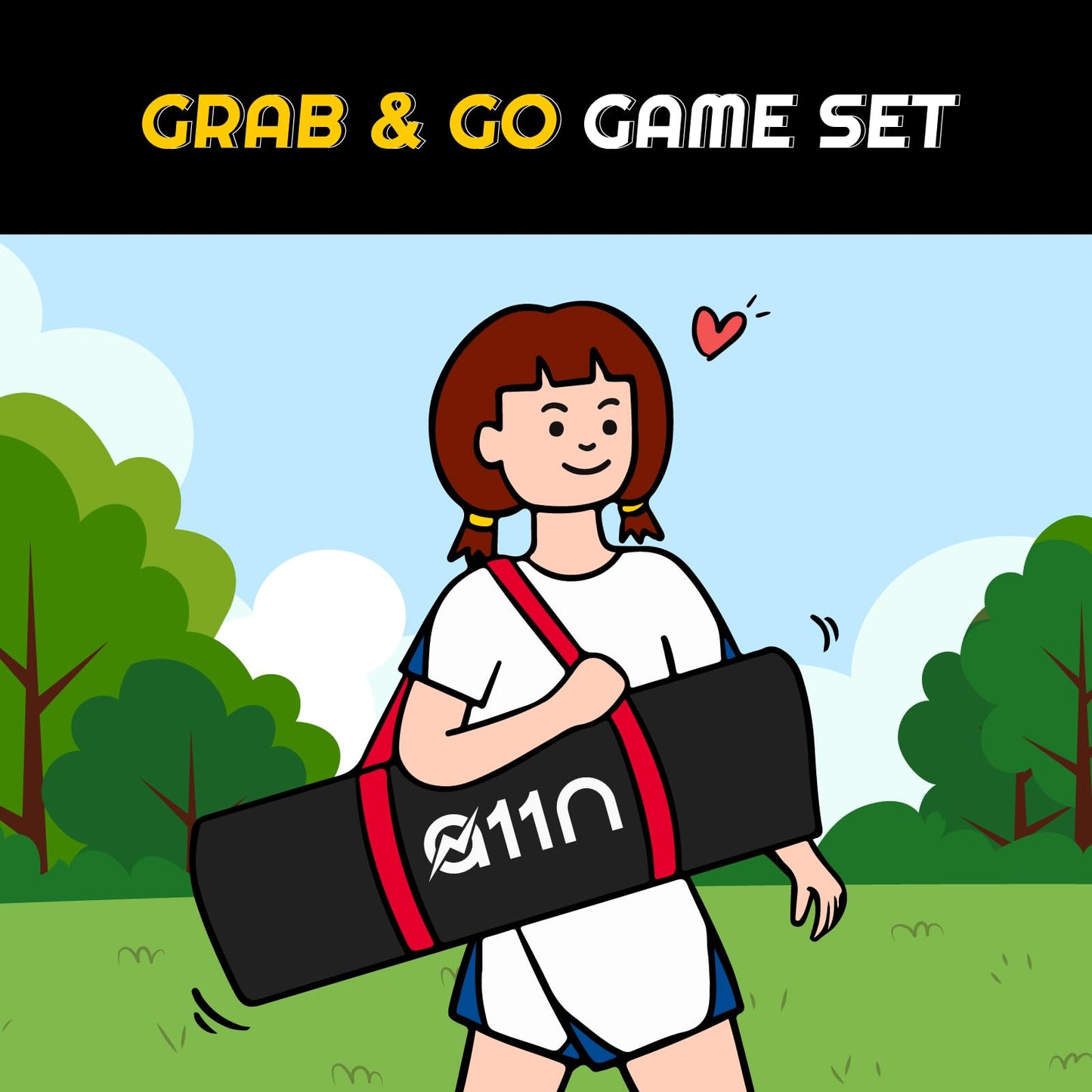 A11N 20ft Badminton Pickleball Net - Height Adjustable for Junior Tennis, Soccer Tennis & Kids Volleyball - Portable for Indoor & Outdoor Play