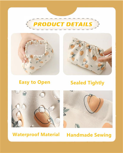 Gepehoho Small Pouches for Purse, 3pcs Portable Mini Makeup Bag, No Zipper Self-closing Accessories Organizer for Cosmetics Headphones Jewelry (D)