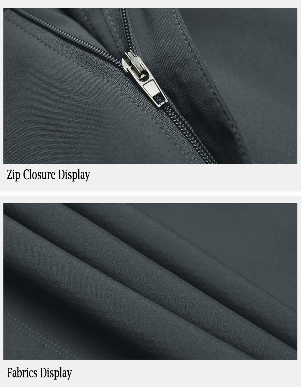 MAGCOMSEN Mens Work Pants Quick Dry Lightweight Waterproof Hiking Pants Slim Fit with Pockets for Sports Hunting Dark Grey 32