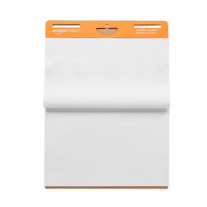 Amazon Basics Sticky Easel Pads for Presentations, 25 x 30 Inch, White, 2 Count