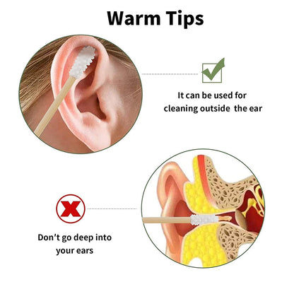 Pampoo 4PCS Plastic Free Reusable Qtips with Bamboo Carrying Case丨Reusable Cotton Swab Qtip Zero Waste Packaging丨Strengthen Thick Bamboo Stick丨Eco Friendly Bamboo Qtips Sustainable Set