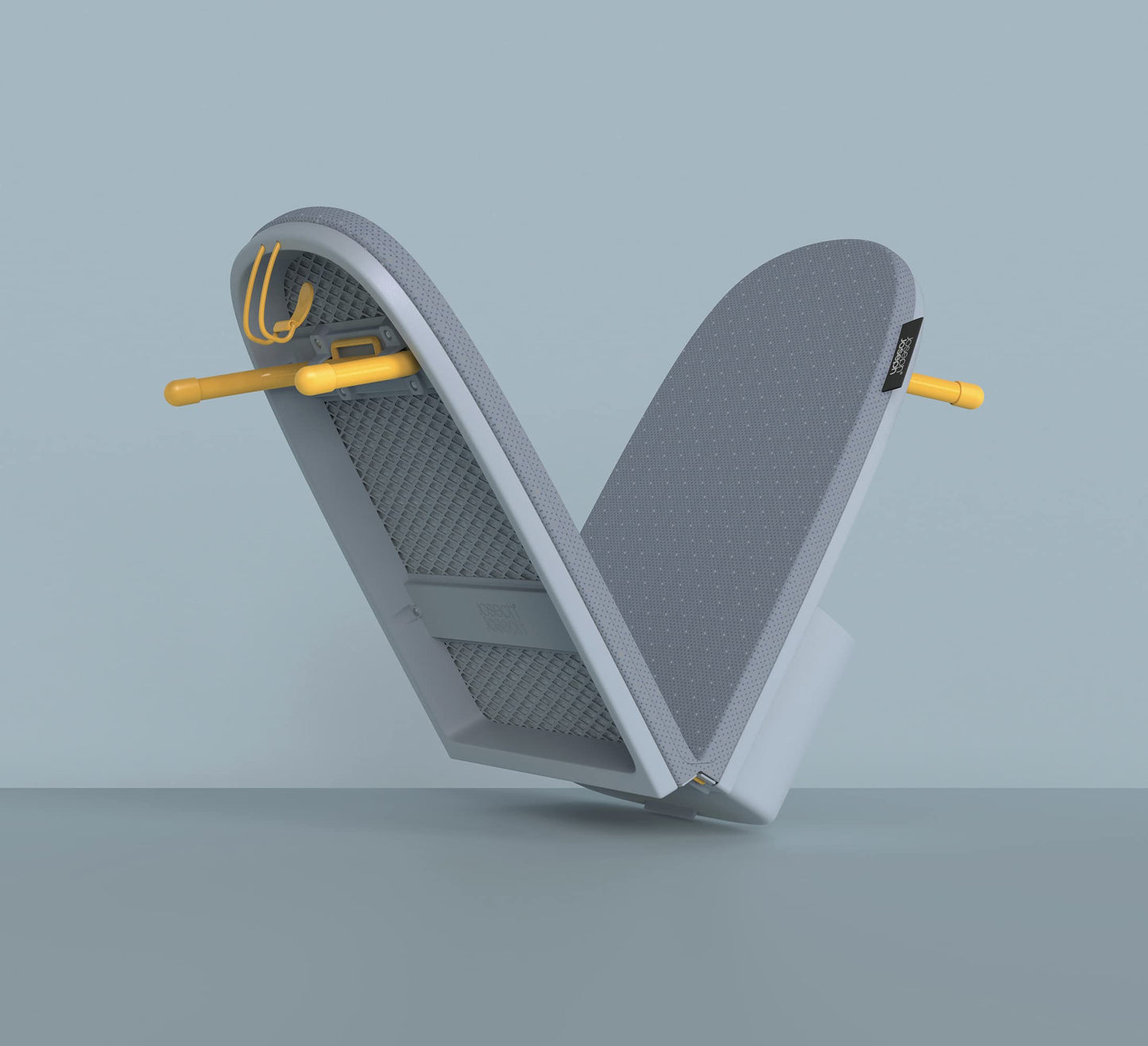 Joseph Joseph Pocket Folding Tabletop Ironing Board with Iron Holder and wall mount, Compact Space-Saving , Grey/Yellow